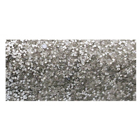 Hobby materiaal glitterflesje zilver 10 ml