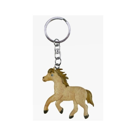 Houten sleutelhanger paard/veulen speelgoed