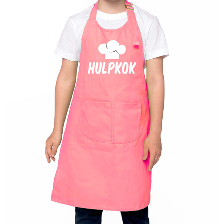 Hulpkok kitchen apron pink for children / kids