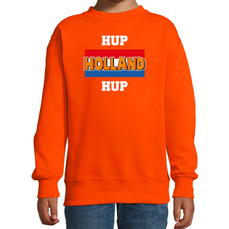 Hup Holland hup oranje sweater / trui Holland / Nederland supporter EK/ WK voor kinderen