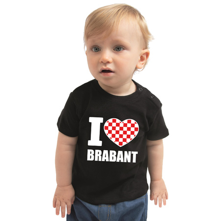 I love Brabant t-shirt zwart voor babys