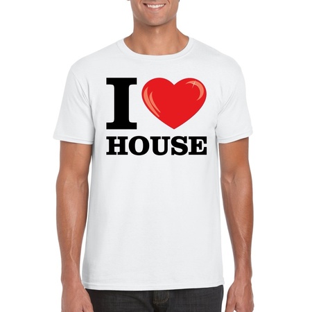I love house t-shirt wit heren