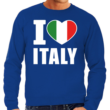 I love Italy sweater / trui blauw voor heren