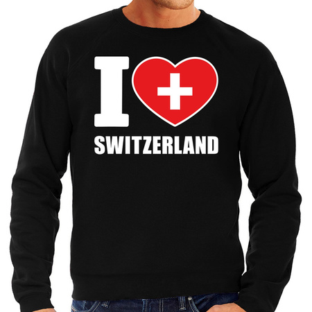 I love Switzerland sweater / trui zwart voor heren