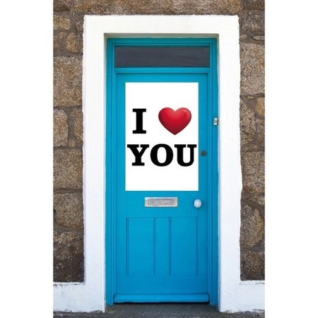 I Love You mega deurposter A1 59 x 84 cm