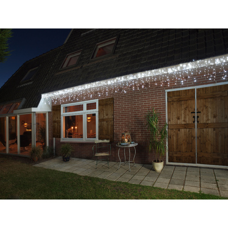 Icicle lightrope with 360 led lights clear white flash 720 x 60 cm