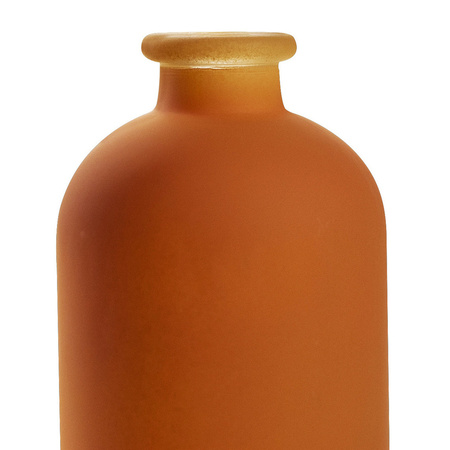 Jodeco Flowersvase Avignon - bottle model - glass - matt orange - H25 x D11 cm