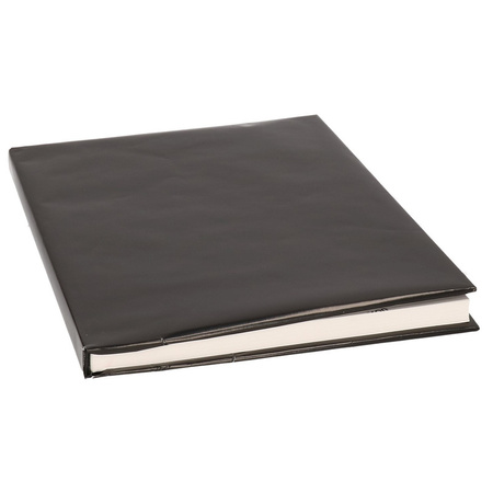 Kadopapier / schoolboeken kaftpapier zwart glans 200 x 70 cm rol