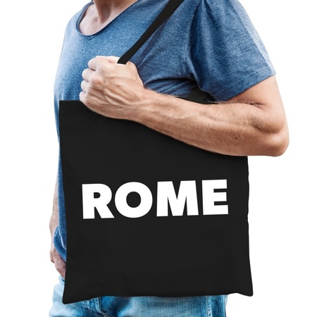 Rome cotton bag black