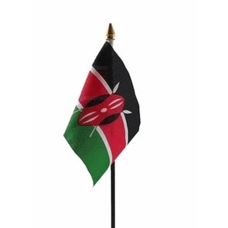 Kenia table flag 10 x 15 cm with base