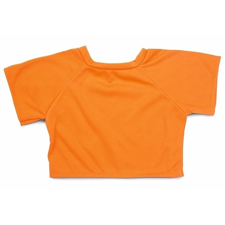 Knuffel kleding oranje T-shirt XL voor Clothies knuffels