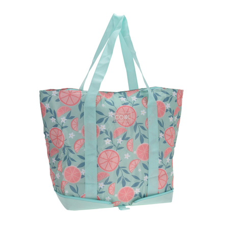 Cooler beach bag greentropical fruit theme?print 50 x 40 cm 17 liters