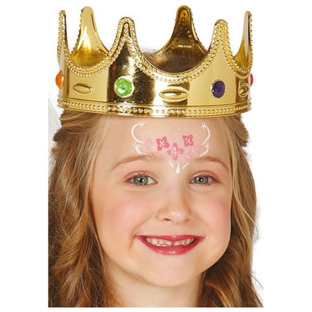 Koninginnen/prinsessen verkleed kroon voor kinderen - goud
