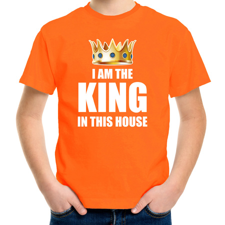 Koningsdag t-shirt Im the king in this house oranje jongens