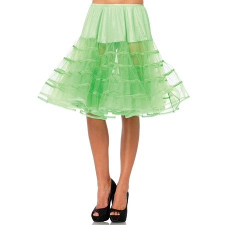 Lange neon groene petticoat voor dames