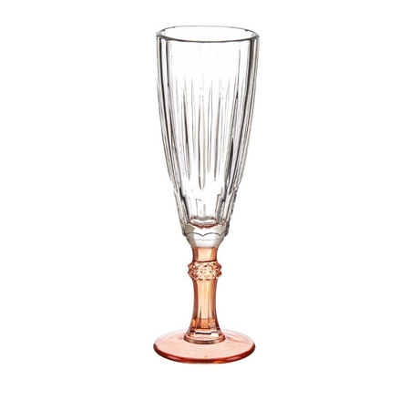 Champagne glasses Exotic Collection set 6x on orange base 170 ml