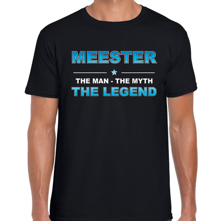 Meester the legend t-shirt black for men 