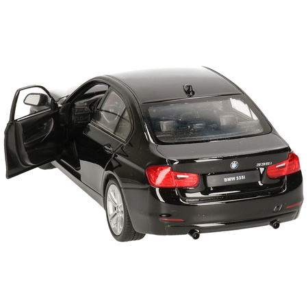 Modelauto BMW 335i 2014 zwart schaal 1:24/19 x 7 x 6 cm