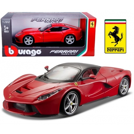 Modelauto Ferrari Laferrari rood 1:24