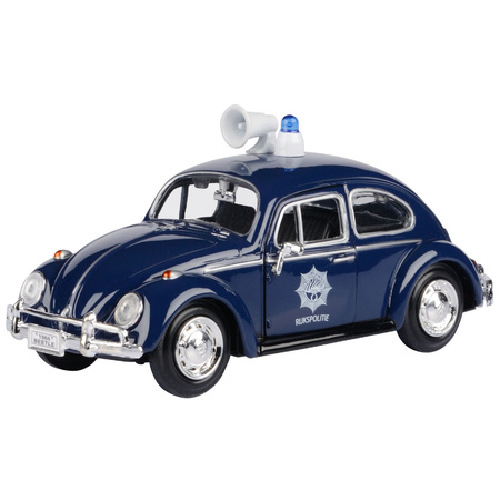 Model car Volkswagen Beetle Dutch police car blue scale 1:24/17 x 7 x 6 cm