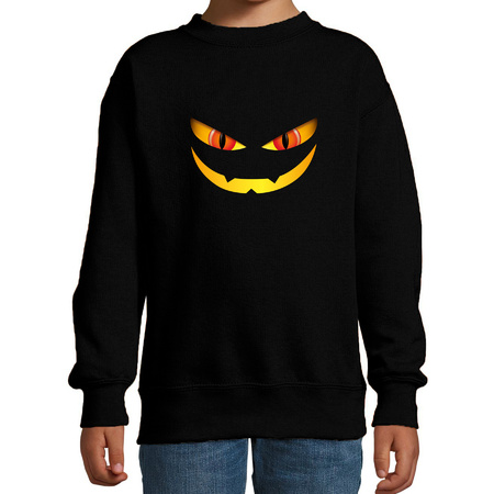 Monster face sweater black for kids
