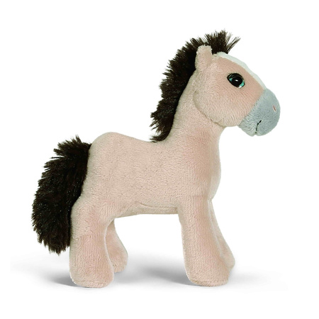 Nici paard/pony pluche knuffel - beige - 16 cm