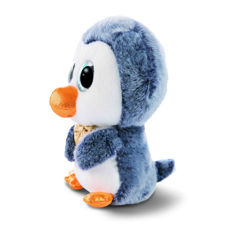 Nici Pinguin Sniffy - pluche knuffel - wit/blauw - 15 cm