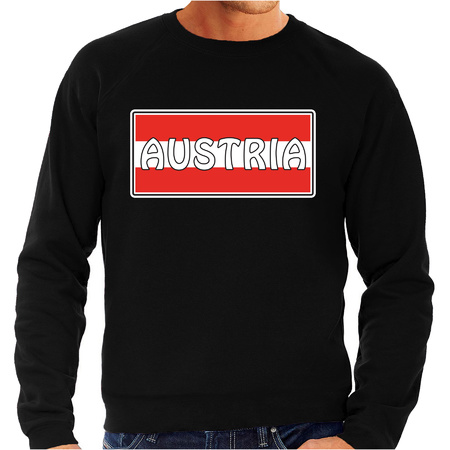 Oostenrijk / Austria landen sweater zwart heren