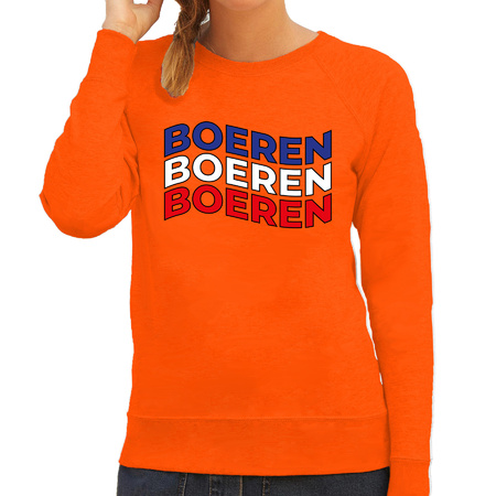Oranje Koningsdag sweater - boeren protest - dames