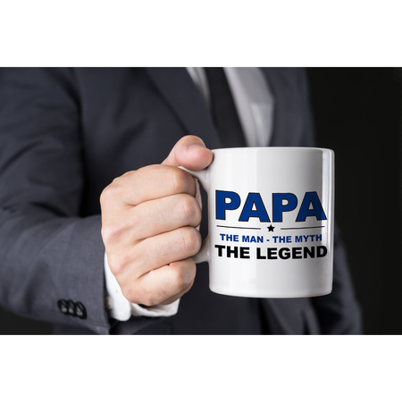 Papa the legend cadeau mok / beker wit 300 ml
