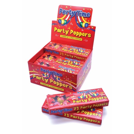 Party poppers champagne 12 stuks