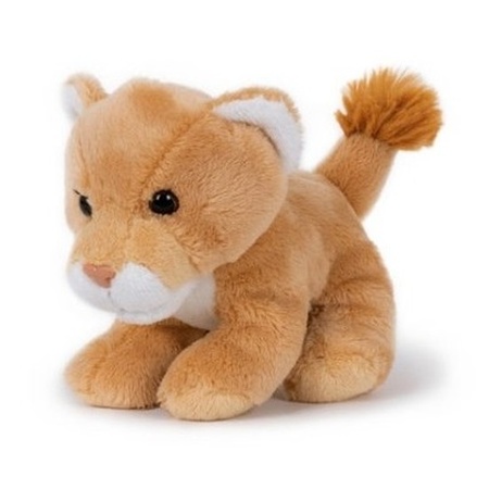 Pluche bruine leeuwin knuffel 13 cm speelgoed