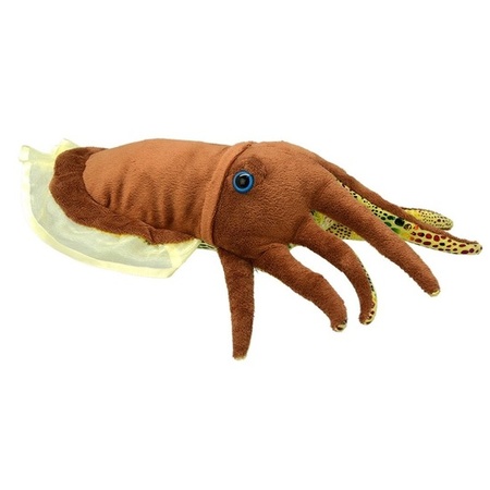 Pluche bruine octopus/inktvis knuffel 25 cm speelgoed
