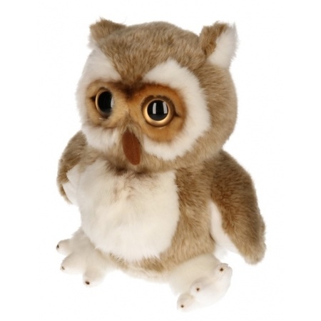 Plush brown owl 32 cm