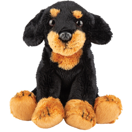 Soft toy animals Black Dachshund dog 13 cm - Dogs
