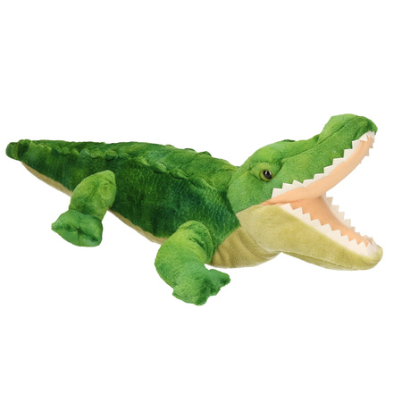 Pluche knuffel krokodil groen 38 cm