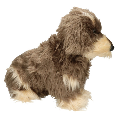 Pluche langharige teckel knuffel hond 45 cm