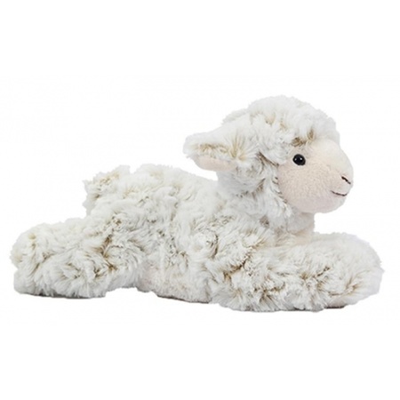 Plush sheep/lamb toy lying 22 cm