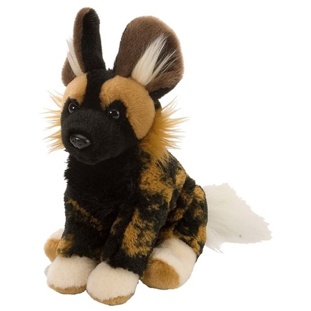 Pluche zwart/bruine hyena knuffel 20 cm speelgoed