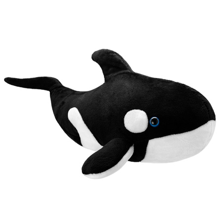 Pluche zwart/witte orka knuffel 38 cm speelgoed