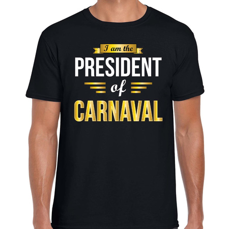 President of Carnaval cadeau t-shirt zwart heren - Carnaval verkleed shirts