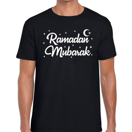 Ramadan Mubarak t-shirt zwart heren