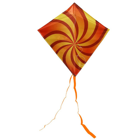 Rhombus junior diamond kite orange for kids 65 x 65 cm