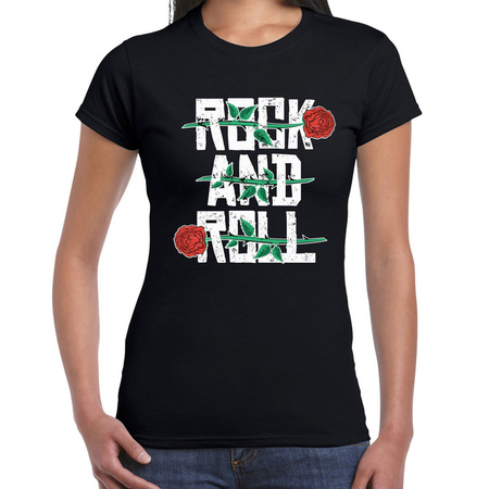Rock and Roll t-shirt black for women
