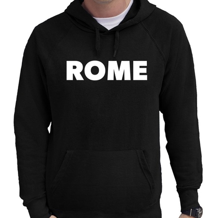 Rome/wereldstad hoodie zwart heren