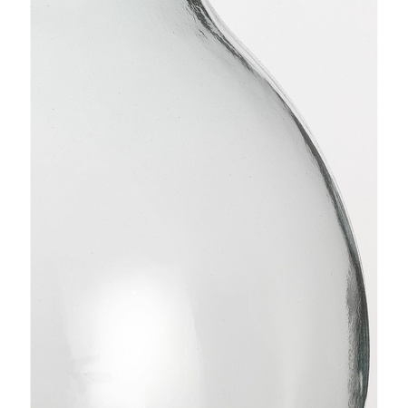 Ronde vaas/vazen Olly 29 x 38 cm transparant gerecycled glas met kurk