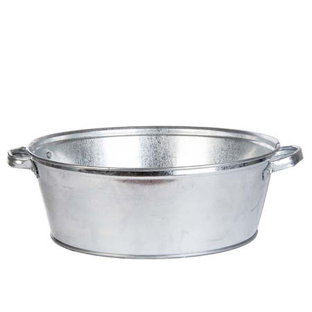 Round silver bowl 9 liter
