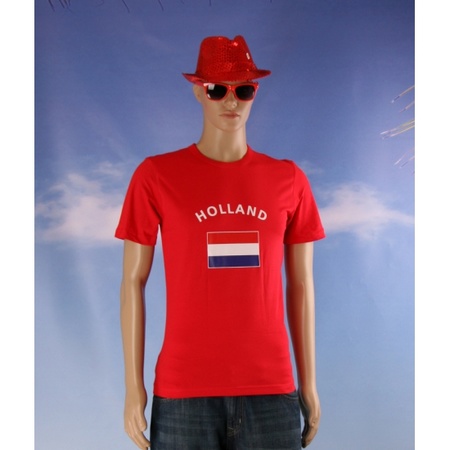 Red mens t-shirt flag Holland