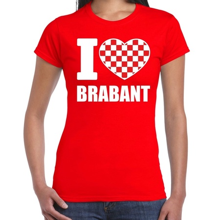 Red t-shirt I love Brabant for women