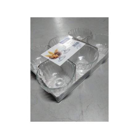 Set van 6x stuks ijs/sorbet coupes op voet van glas 220 ml